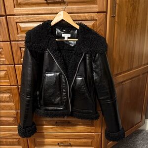 Topshop Black Teddy Jacket